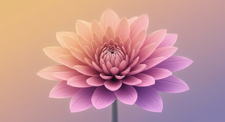 Fototapeta premium Serene Pastel Pink Flower Bloom: A Stunning Digital Art of Nature's Beauty