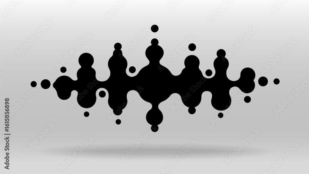Poster gummy sound wave abstract pattern vector elements
