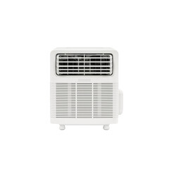 Fototapeta premium Sleek modern white portable air conditioner unit offering cool comfort and air circulation for any space