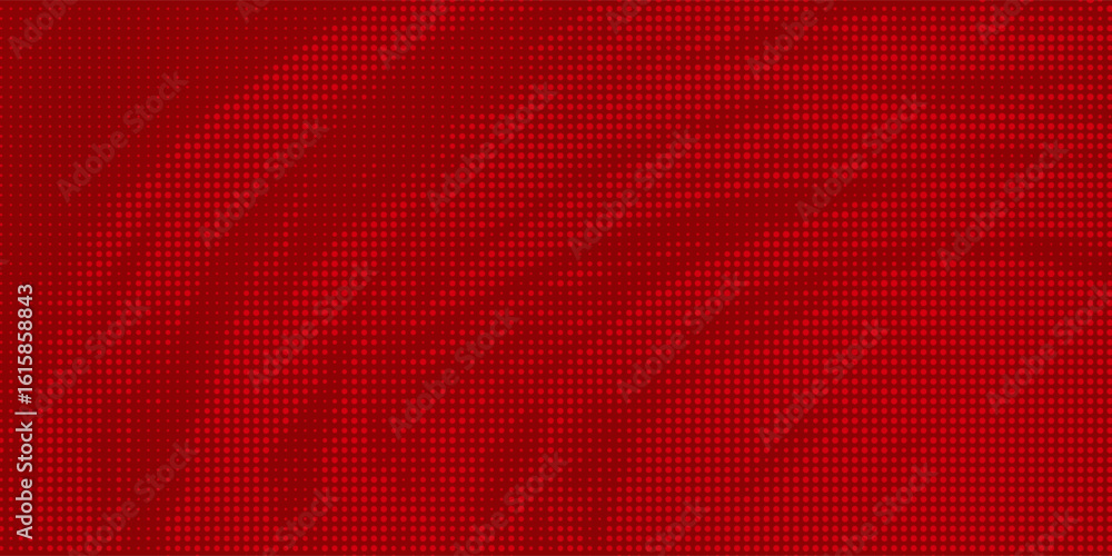 Poster abstract dots halftone red color pattern gradient texture with technology digital background. vector