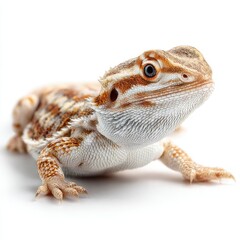 Obraz premium Bearded Dragon isolated on white background. Close-up portrait.