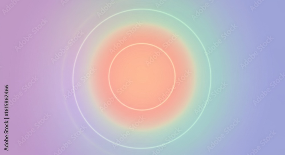Aufkleber abstract pastel background with concentric circles and gradient color scheme for modern designs