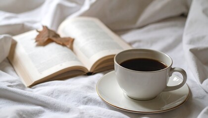 Book And Coffee On Blanket Relaxed Start