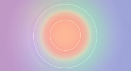 Obraz premium Abstract Pastel Background with Concentric Circles and Gradient Color Scheme for Modern Designs