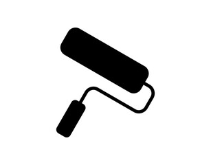 Paint roller icon representing a painting tool used for home improvement, renovation, interior design, wall painting, and decorative or construction purposes