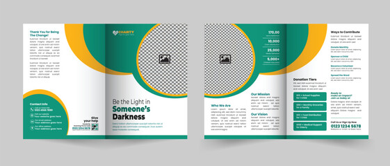 NGO and Charity Services Bifold Brochure Layout

