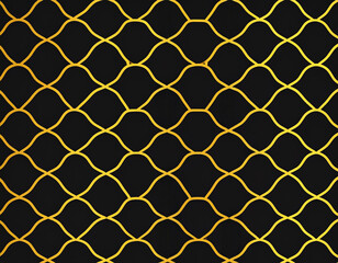 Fototapeta premium 金色の線 黒背景 イラスト 模様