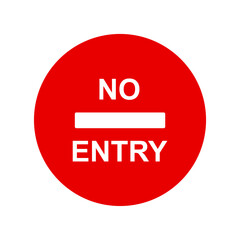 no entry sign on a transparent background