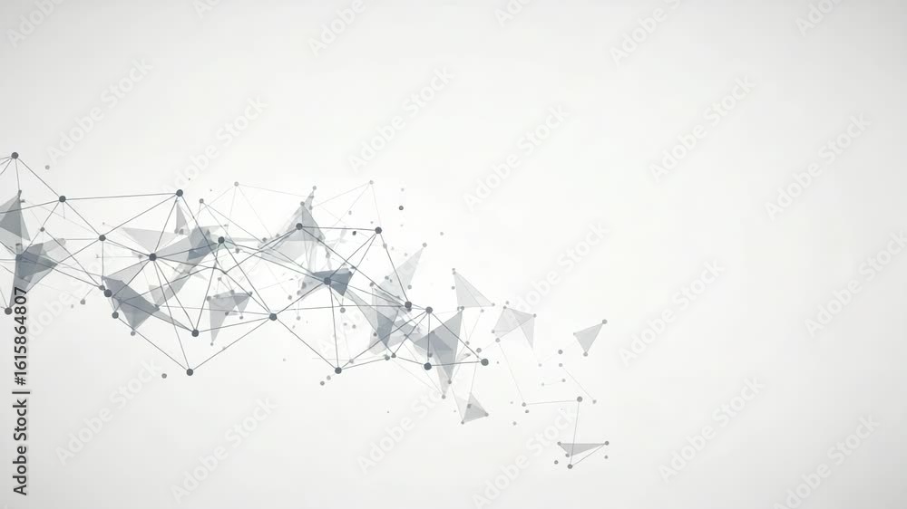 Aufkleber abstract network of connections and nodes on a white background
