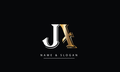 JA, AJ, J, A Abstract Letters Logo Monogram