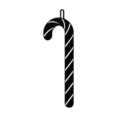 Classic Candy Cane Christmas Treat Festive Holiday Symbol Vector Illustration on White Background