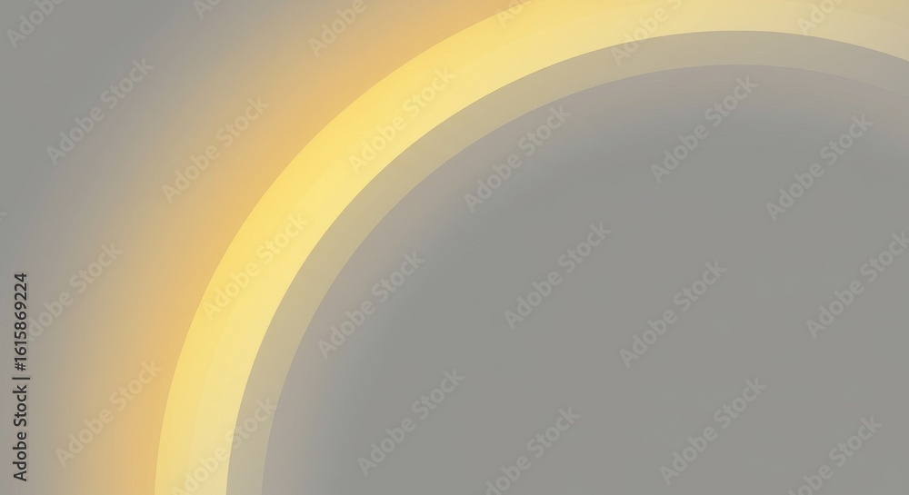 Poster abstract background with golden arc and gradient hues: modern design element for presentations and w