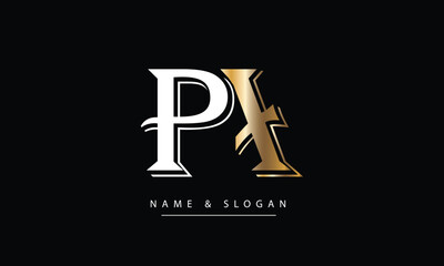 Obraz premium PA, AP, P, A Abstract Letters Logo Monogram