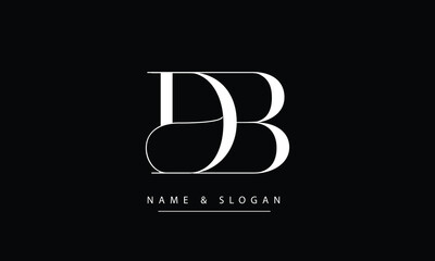 DB, BD, D, B Abstract Letters Logo Monogram