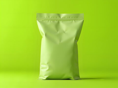 Smooth Blank Bag, Lime Green Background