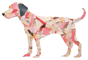 PNG Dog pointer origami animal.
