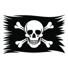 Classic pirate flag skull and crossbones symbol