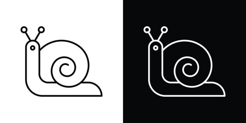 Snail icon. Minimalist vector design. Editable stroke. EPS10