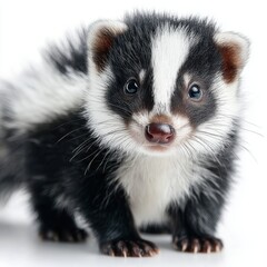 Fototapeta premium Adorable Baby Skunk - Isolated on White