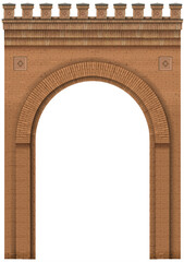 Texture of a classic brick arch fortress