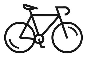 Fototapeta premium Minimalist bicycle line art illustration for transportation or recreation concepts