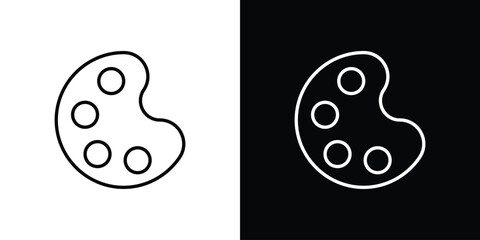 Palette icon. Minimalist vector design. Editable stroke. EPS10