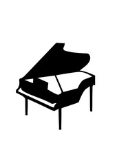 Silhouette of a Grand Piano