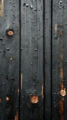 Fototapeta premium Dark Wood Planks with Water Droplets Texture Background