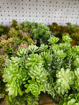 a bunch of artificial flowers