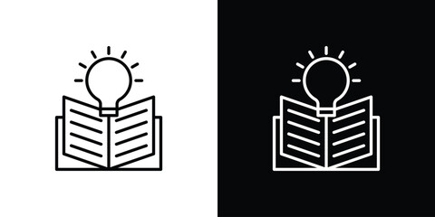 Knowledge icon. Minimalist vector design. Editable stroke. EPS10