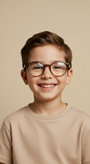 Portrait of smiling boy with eyeglasses