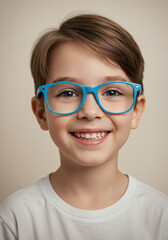 Portrait of smiling boy with eyeglasses