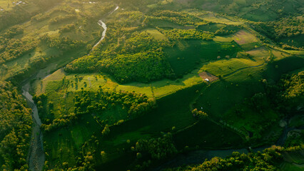 Foothills Agriculture Dusk