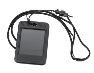 Black Lanyard With Blank Name Badge Holder for Identification Display