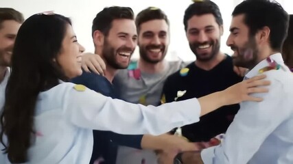 Cheerful Celebration Confetti and Smiles All Around!