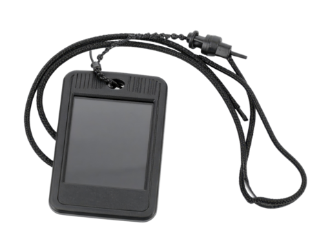 Black Lanyard With Blank Name Badge Holder for Identification Display