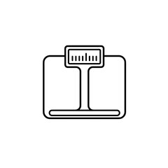 Smart scale icon design minimalist line art style with measurement display