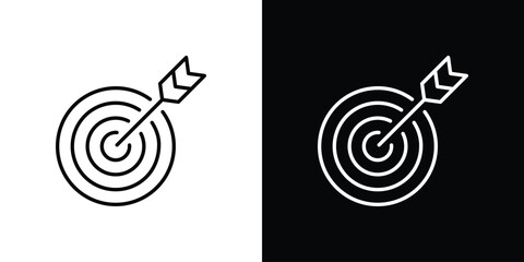 Bulls eye icon. Minimalist vector design. Editable stroke. EPS10 © Franklin