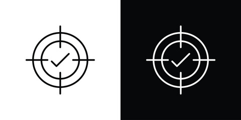 Accuracy icon. Minimalist vector design. Editable stroke. EPS10