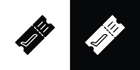 Plane Ticket icon. Vector Template. Concept Icon flat design.