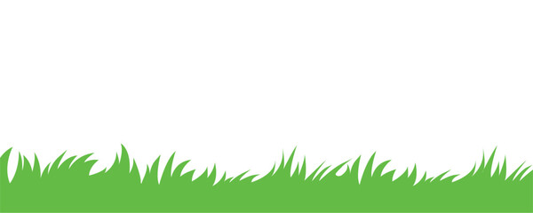 Minimal Grass Silhouette Illustration – Abstract Green Blades in Varied Heights on White Background for Eco, Landscape, and Nature Themes