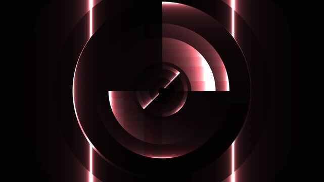 bright golden colors 4k motion graphics video on black background animation