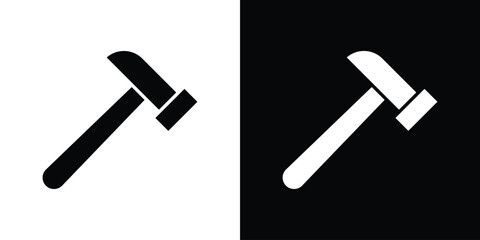 Hammer icon. Vector Template. Concept Icon flat design.