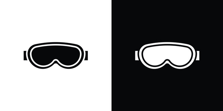 Goggles icon. Vector Template. Concept Icon flat design.