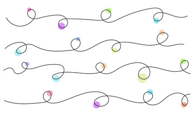 Colorful Decorative Lines in Continuous Style