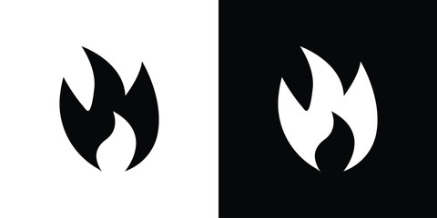 Flame icon. Vector Template. Concept Icon flat design.