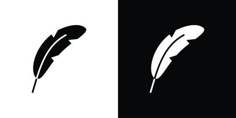Feather icon. Vector Template. Concept Icon flat design.