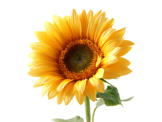 Fototapeta premium Sunflower field blooming under golden sunlight