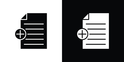 Add document icon. Vector Template. Concept Icon flat design.