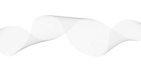 Abstract vector background with grey wavy lines. frequency sound wave lines, technology, data science, business wave line background. 